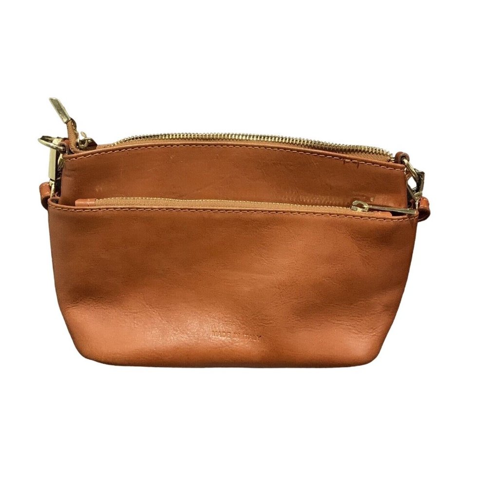 DIVINA FIRENZE Genuine Leather Made in Italy Brown 3 Pockets